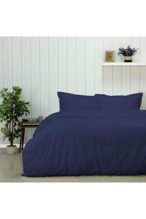 MNZ-Plain Bmr غطاء غطاء مزدوج مجموعة زرقاء 000000001000046162 - Taç