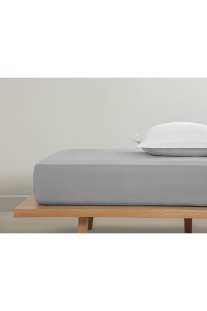 MNZ-Plain Cotton Single Fitted Sheet 100x200 سم مقطر صخرة TYC00092985939 - English Home