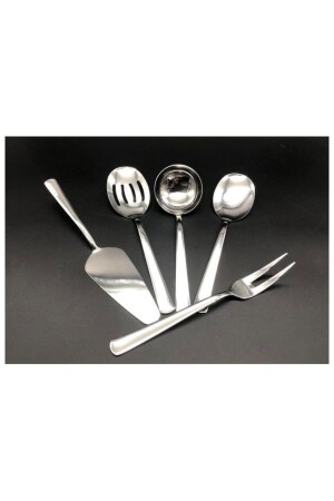 MNZ-Plain Silver 5 قطعة صوص صغيرة لعبة مجموعة الخدمة مجموعة - Dame Marie