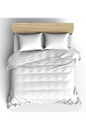 MNZ-plain white غطاء الرف المزدوج و غطاء الوسادة مجموعة 8682158140009 - Maki