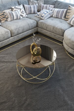 طاولة القهوة من MNZ-Planet Gold Leg مرآة برونز KOS1 - Puklife