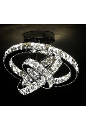 MNZ-Plaque Crystal Stone نقوش 304 كروم لا يحصى بالصدأ مع الأضواء اليد AL-6167-3P - ALA AYDINLATMA