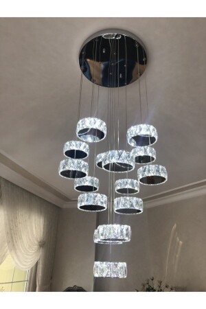 MNZ-Plaque Crystal Stone نقوش 304 Chrome لا يحصى بالصدأ مع الأضواء اليد AL-6167-KS - ALA AYDINLATMA