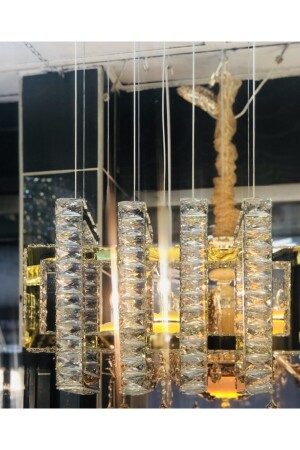 MNZ-Plaque Crystal Stone Embroidered LED Candle with Remote Control AL-6168-4+1YSS - ALA AYDINLATMA