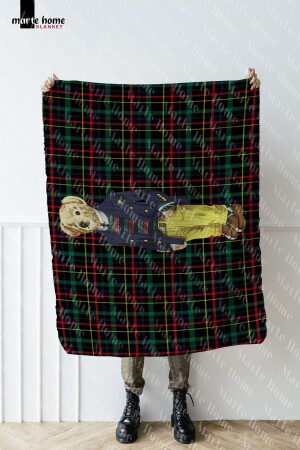 MNZ-Played Teddy Bear نمط واحد الجانب طباعت 100x170 سم قطبي القماش التلفزيوني - Marte Home