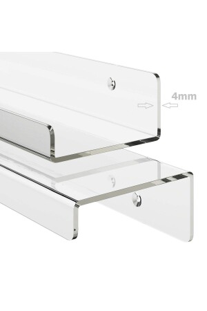 MNZ-Plexiglass رف عرض 35 سم × 10 سم مصنوع من 4 مم Plexi - Nobell
