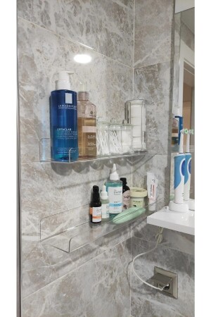 MNZ-Plexiglass مجوهرات الأظافر البولندية راك العطور منظمة رف عرض 40 سم × 10 سم (صنع من 4MM PLEXY) - Nobell