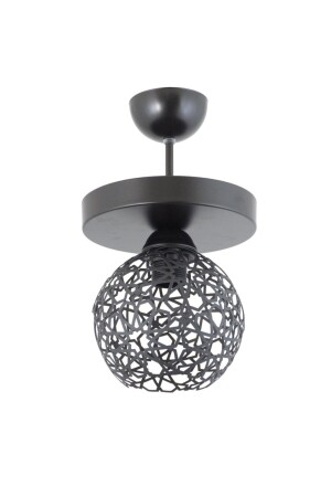 MNZ-Plofonyer Seljuk Motif Model Retro Rustic Chandelier LMBDR3534BLKYUV - Lambadar