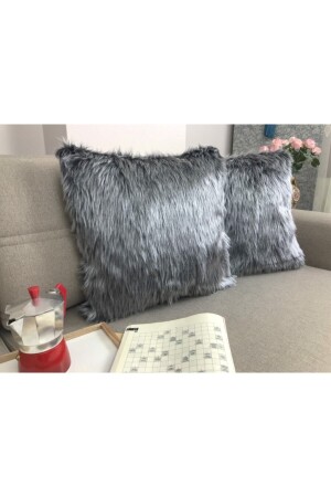 غطاء وسادة من نوع MNZ-Plush Throw Pillow Case - Gray - 43×43 - Lostello Home