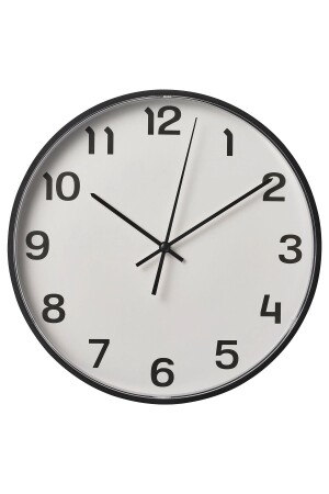 ساعة جدارية MNZ-PLUTTIS - أسود - 28 سم - Ikea