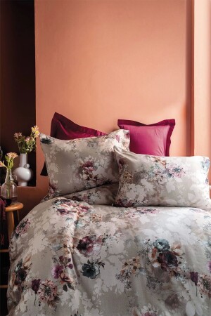 MNZ-Poette 210 Tc (83 Thread) القطن الرقمي الساتين المزدوج غطاء غطاء مجموعة ISS-MAM-621845 - İssimo Home