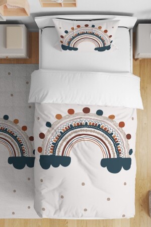 MNZ-Polka Dot قوس قزح نمط واحد الأطفال ملابس السرير مجموعة - Evpanya