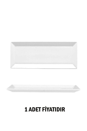 MNZ-Porcelain مستطيل لوحة القارب 34x14 سم 1 قطعة Mer34ky Merid INT-KUTAHYA2600 - Güral