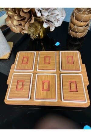 MNZ-Porcelain 6-piece Breakfast Set مع غطاء خشبي و سلة، وجبة الإفطار، وجبات خفيفة، وجبات خفيفة، عرض، 7745 - emir home shop