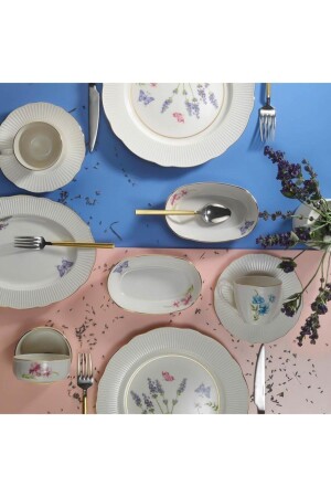 MNZ-Porcelain Bnıly28kh0309833 Bone Ilay 28 قطعة إعداد الإفطار المدير لـ 6 أشخاص - Kütahya Porselen