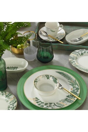 MNZ-Porcelain Bone Moldso 28 قطعة الإفطار مجموعة 11398 KHT24 - Kütahya Porselen