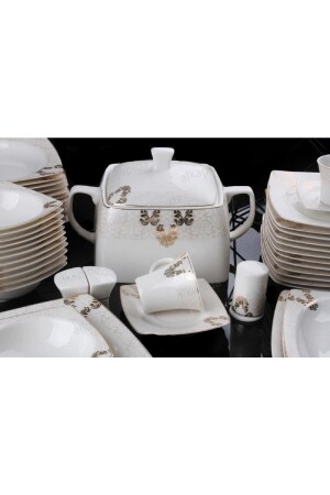 MNZ-Porcelain Caroline 85 قطعة طعام الخنزير مجموعة 5629 8691850085629 - Güral