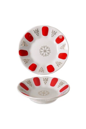 مقهى من نوع MNZ-Porcelain Coffee Shop طبق الشاي الأحمر 12 Li Ct10 CT10 - İpek