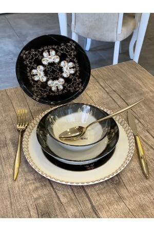 MNZ-Porcelain Helix Lux 24 قطعة عشاء مجموعة SL-247 - SILA