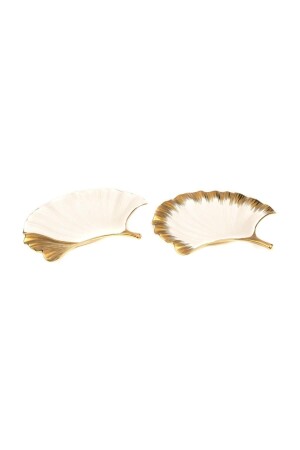 MNZ-Porcelain White 2-piece Leaf Serving Set 28 سم. P257. 891093 - Mikasa Moor