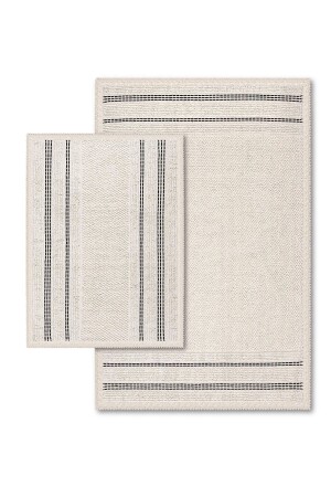 MNZ-Porto غطاء القطن الطبيعي المطبخ مجموعة من 2 60x90 40x60 سم - Ecru 101. 201. 04. 177. 13. 01 - Bluenity