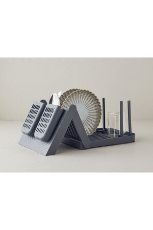 MNZ-Portrait رف الأطباق البلاستيكية الأنتراكيت - English Home