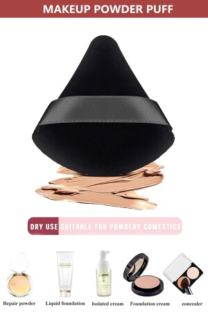 مؤسسة MNZ-Powder BB كريم قابل للغسل أداة تطبيق أسود Puff إسفنج - H&E Luxury Design