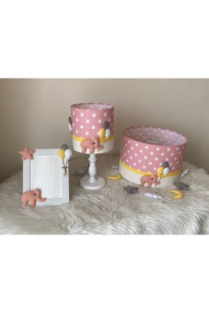 MNZ-Powder Elephant Figured Baby Room شمعة شمعة إطار المصابيح مجموعة TYC00445061933 - atölye ay ışığı