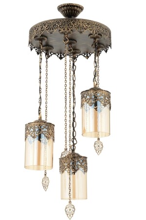 MNZ-Poyraz 3 Piece Antique Colored Pendant Lamp شمعة G-558-3 - Trendylight