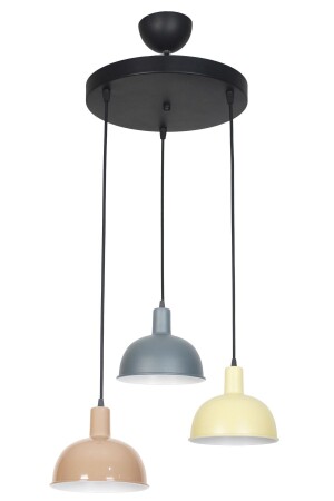 غرفة الأطفال الحديثة في مجال MNZ-Prague - مقهى - غرفة المعيشة - مطبخ 3 قطعًا براون كريم الأنتراكيت لون مصباح العقاب 3 قطع - Fer Avize