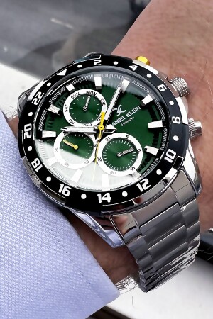 ساعة يد رجال من نوع MNZ-Premium 3 Atm مضادة للماء فولاذة من لون الفضة شريط حجر طبيعي سوار Dke2023c5 DKE2023 - Daniel Klein