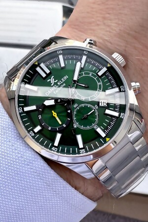 ساعة يد رجال من نوع MNZ-Premium 3 Atm مضادة للماء فولاذ ملون فضي + عصا حجر طبيعي Elg402 DKE2023 - Daniel Klein