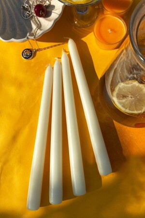 شمعة من المطرقة البيضاء ذات الروائح من سلسلة MNZ-Premium - مجموعة من 4 - Sanat Sepet İşleri