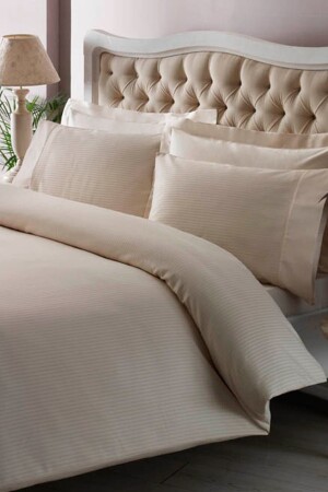 MNZ-Premium Basic King Size القطن الساتين غطاء القشرة المكون من الكريم 60117191 - Taç