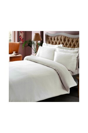 MNZ-Premium Basic Stripe Double Cotton Duvet Cover Set TYC00753978302 - Taç