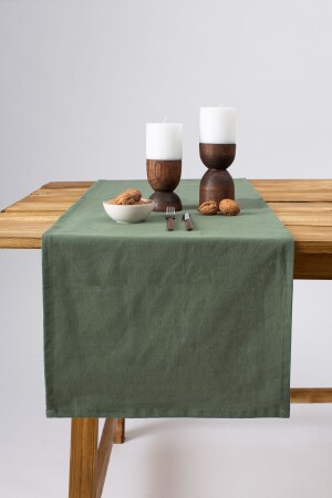 MNZ-Premium Linen Khaki Runner 40 × 150 سم - Wellstil