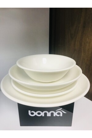 MNZ-Premium Porcelain 24 قطعة عشاء مجموعة A0900 - Bonna