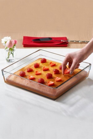 MNZ-Premium Pyrex كبيرة مربع صناديق 59314 4100 سي سي - Paşabahçe