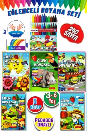 النشاط التعليمي في مرحلة ما قبل المدرسة (MNZ-Preschool) مجموعة رسم الفراولة (AGES 3-6) مع قلم لون PAINTINGSET09 - GÖNÜL YAYINCILIK