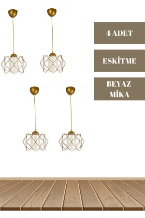 MNZ-Prism Single White Mica Antique Pendant Lamp شمعة المراقبة mhk-LBRNT - MHK Collection