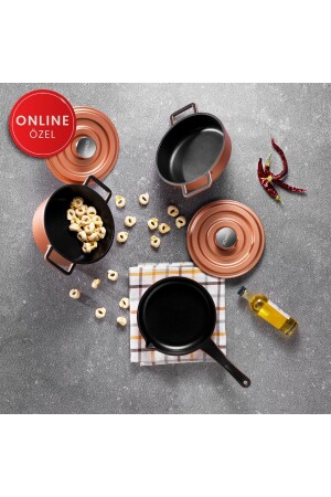 MNZ-Pro معدنية معدنية معدنية معدنية طعام مجموعة 5 قطع الذهب الوردي 1S5737-20003-ROS01 - Schafer