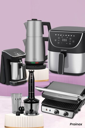 MNZ-Proinox 22 قطعة طازجة الجو الحار طازجة الجو الساخنة مزايا حزمة الزفاف الإلكترونية المطبخ المعدة المعدة - GoldMaster