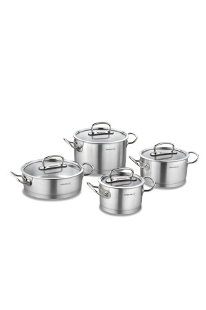 MNZ-Proline 8 Piece Inox Kitchen Set A1147 - KORKMAZ