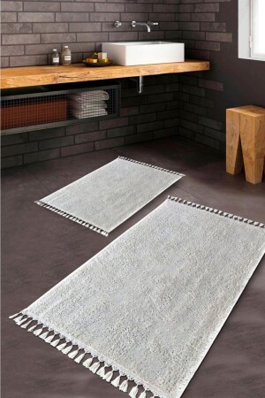 مادة حمام MNZ-Puffy 2 قطع محطمة غسيل بيضاء PUFFY SOFT MAT MCR - MACRO HOME