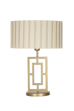 MNZ-Puglia Antique Matte Gold Metal Lampshade - كريم PGLIA02 - Vinner