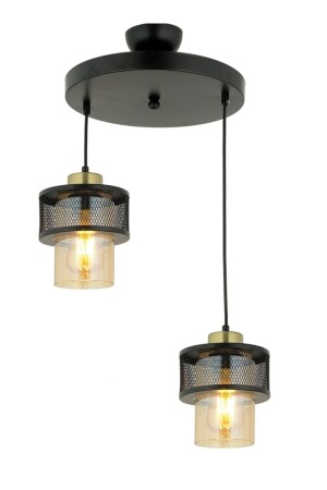 النموذج النموذجي للزجاج الأصلي MNZ-Pulsar Moderns Double Pendant Lamp Chandelier - Lambadar