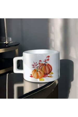 MNZ-Pumpkin Design طباعة كوب شاي قهوة أبيض heç-438 - Hediyexpres