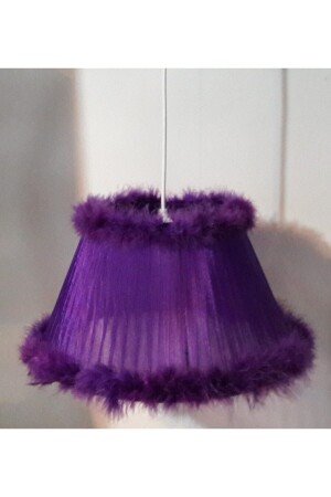 MNZ-Purple Plush ريش غرفة نوم شمعة 999666552 - TEKAY AYDINLATMA