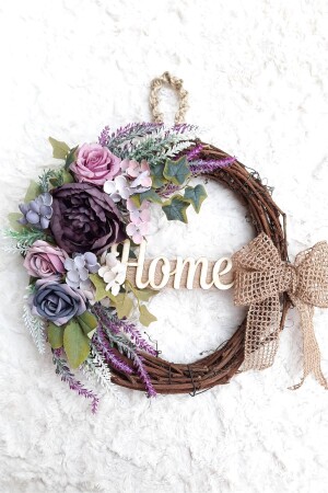 MNZ-Purple Rose Door زينة الباب المتحركة LTS0130201032 - Lotus Hediye