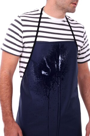 MNZ-PVC Apron بحرية المطبخ الأزرق طباخ غسل الأطباق الموظف المنزلي العمل المطبخ Apron معلق Apron مقاوم للماء - Umut Tekstil